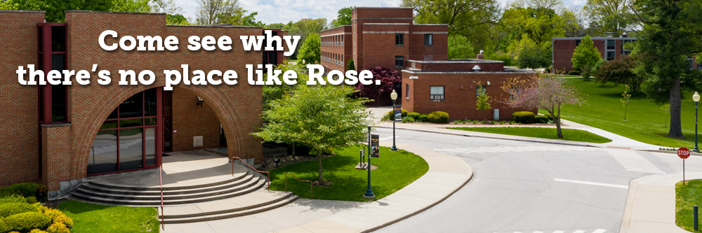 Front Entrance of Rose-Hulman campus - Come see why the Arbor Day Foundation designated Rose-Hulman a Tree Campus. But that's not all you'll see.